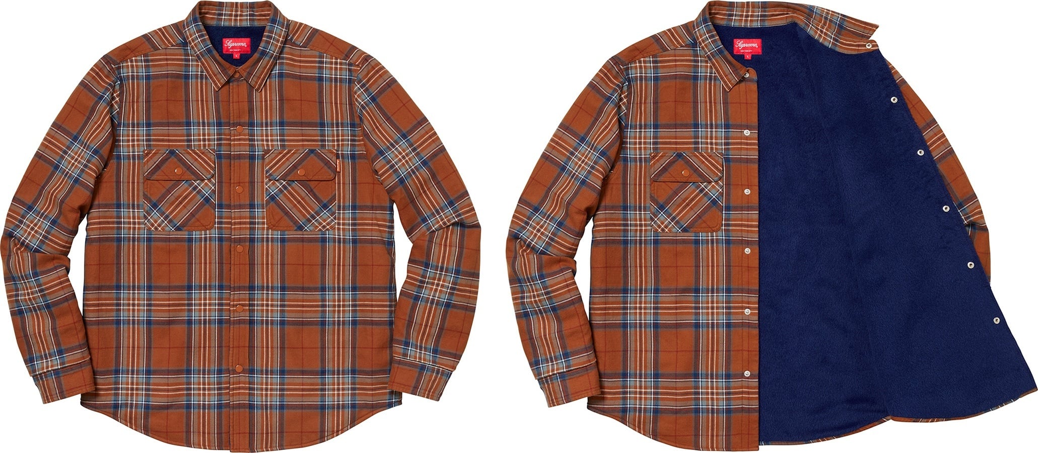 Pile Lined Plaid Flannel Shirt view 3